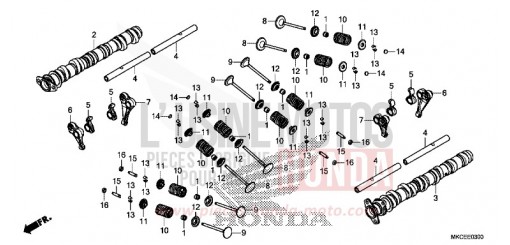 ARBRE A CAMES/SOUPAPE GL1800DAK de 2019